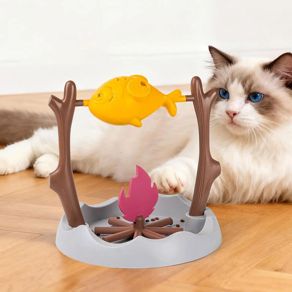 Interactive Cat Feeder – Rotating Slow Feeding & Treat Toy