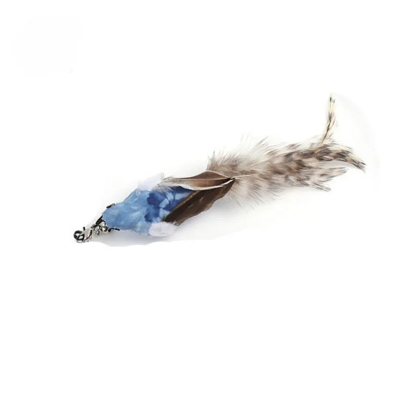 Interactive Feather Cat Wand with Bell & Suction Cup
