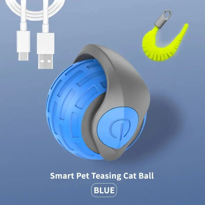 Automatic Interactive Cat Toy Ball – USB Rechargeable Rolling Toy