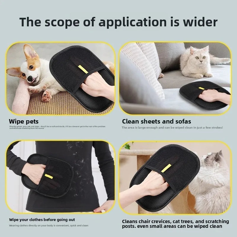 Pet Hair Removal Gloves – Dog & Cat Hair Cleaning Brush