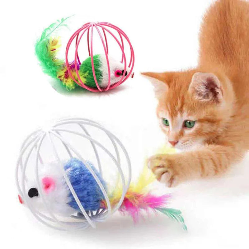 Interactive Mouse Cat Toy – Colorful Chase Toy for Indoor Cats