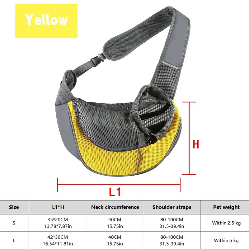 Dog Sling Carrier – Breathable Small Dog Backpack for Travel
