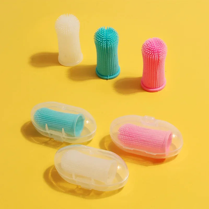 Dog Finger Toothbrush – Soft Silicone Pet Teeth Cleaning Brush
