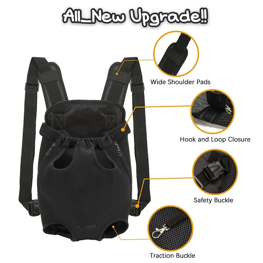 Dog Carrier Backpack – Breathable Mesh Travel Bag for Small Dogs