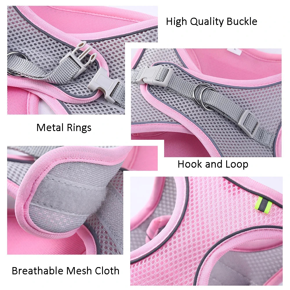 Reflective Dog Harness – Adjustable Vest with Leash Set