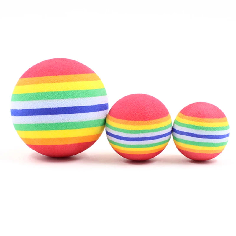 Rainbow Cat Balls – Interactive EVA Pet Toys for Cats & Dogs