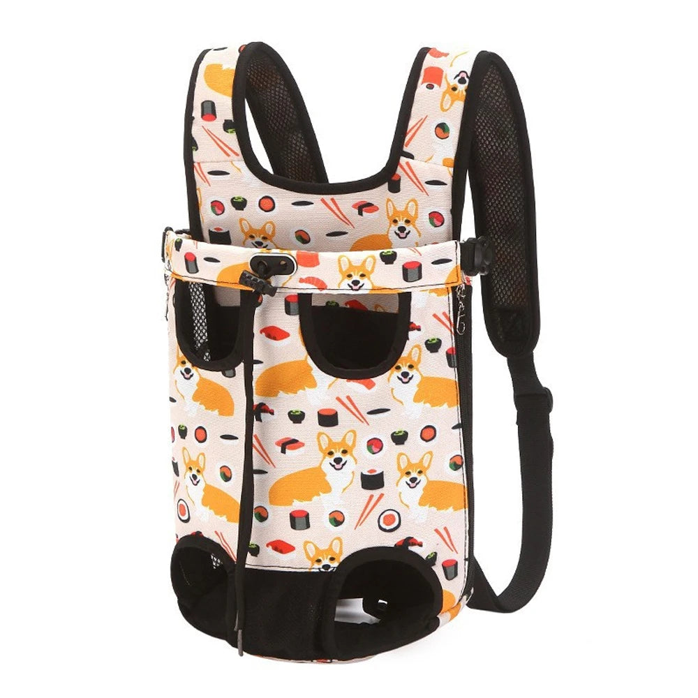 Dog Carrier Backpack – Breathable Mesh Travel Bag for Small Dogs