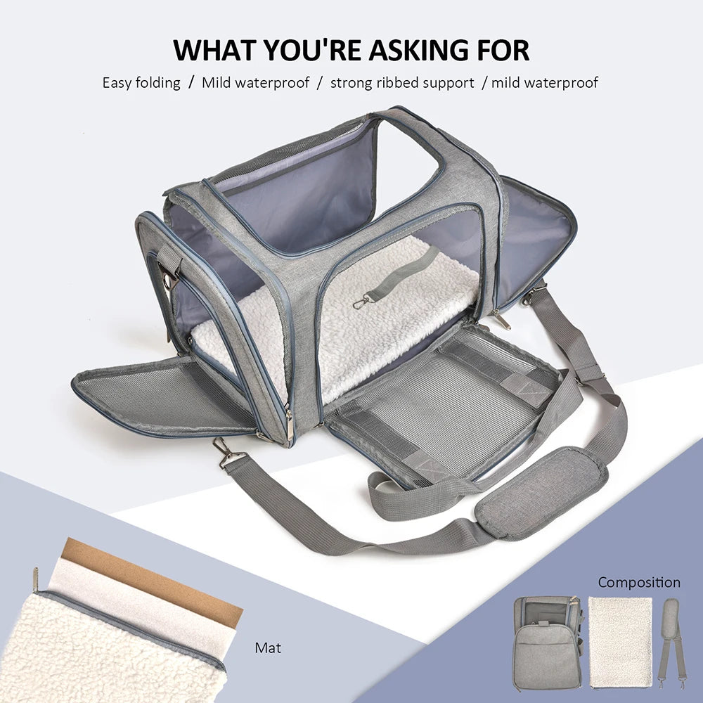 Small Dog Carrier Backpack – Soft-Sided Cat & Pet Travel Bag