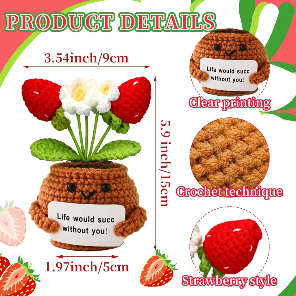 Crochet Plush Pocket Hug Doll, Handmade Mini Plush Gift