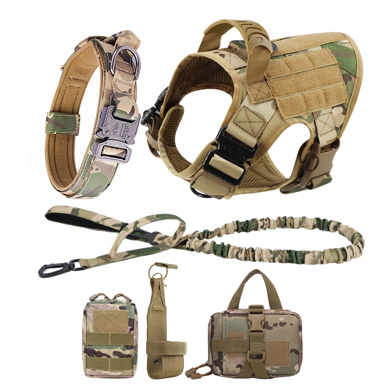Large Dog Harness and Leash Set, Adjustable Padded Walking Vest