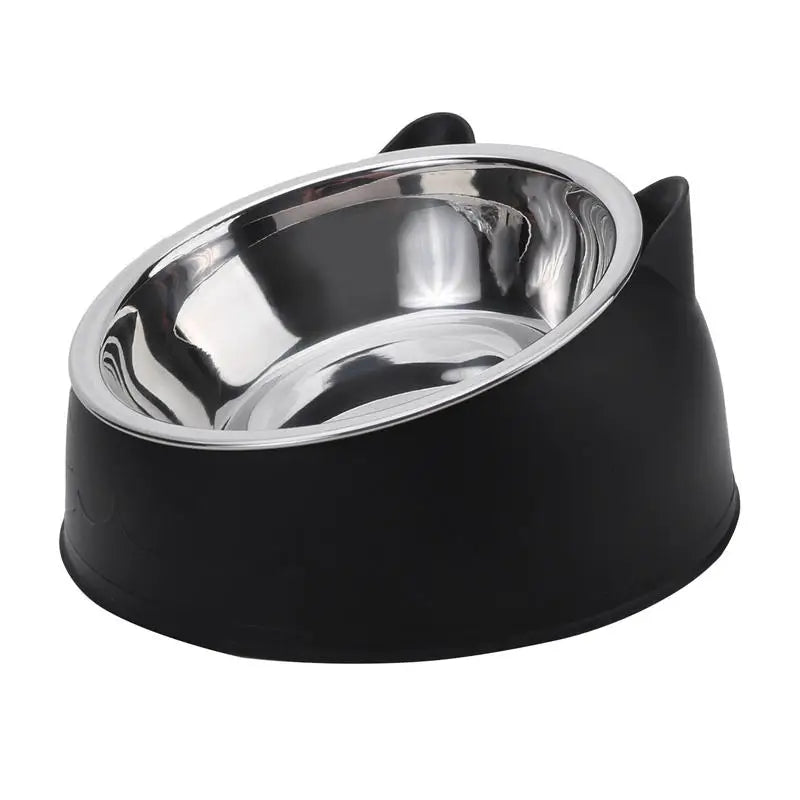 Elevated Cat Bowl – Inclined Stainless Steel Feeding Bowl