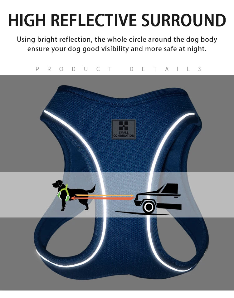 Cat Harness and Leash Set – Reflective Adjustable Vest