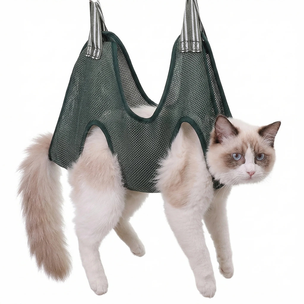 Pet Grooming Hammock – Adjustable Cat & Dog Nail Trimming Sling