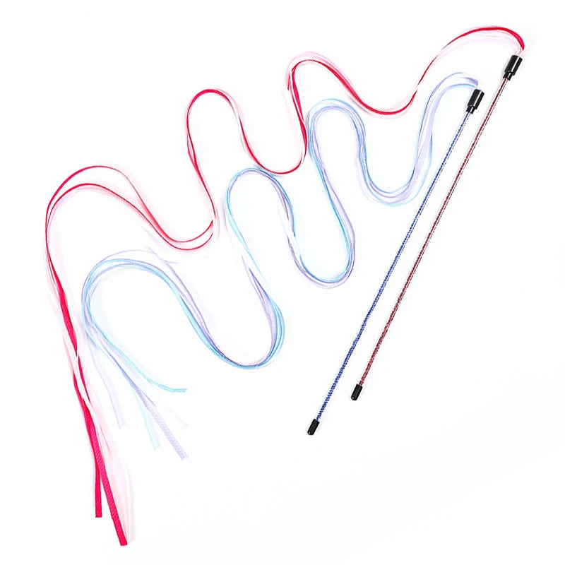 Cat Teaser Wand Long Ribbon Interactive Toy for Kittens