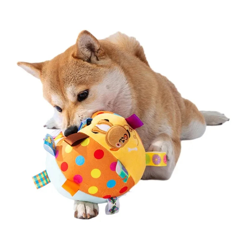 Interactive Dog Ball – Plush Tug, Fetch & Training Toy