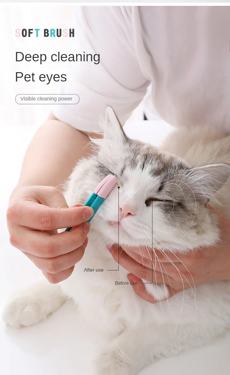 Cat Tear Stain Remover Comb Pet Eye Cleaning Brush