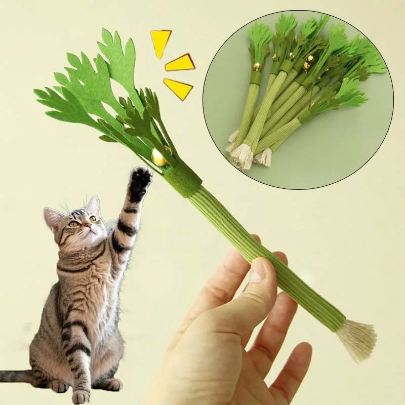 2Pcs Silver Vine Cat Toy, Interactive Chew & Teeth Cleaning Toy