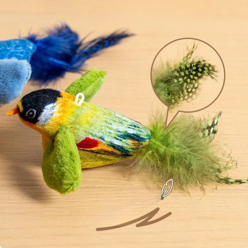 Interactive Cat Toy – Hanging Bird with Realistic Sound