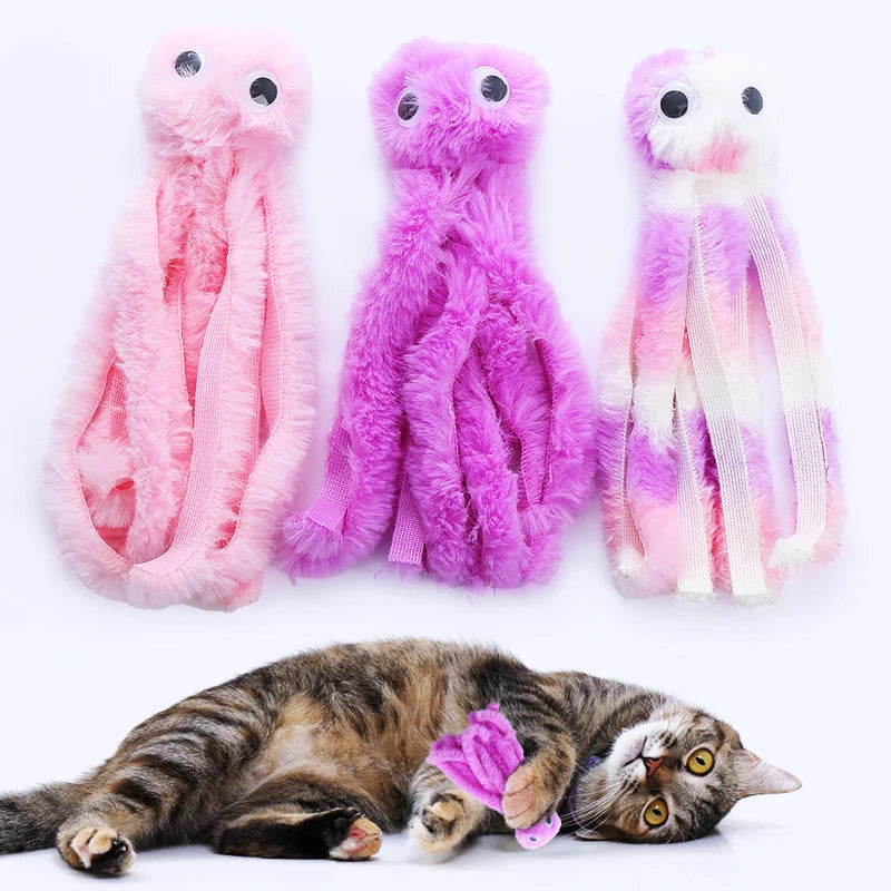 Plush Cat Toy – Cute Octopus Interactive Toy for Cats