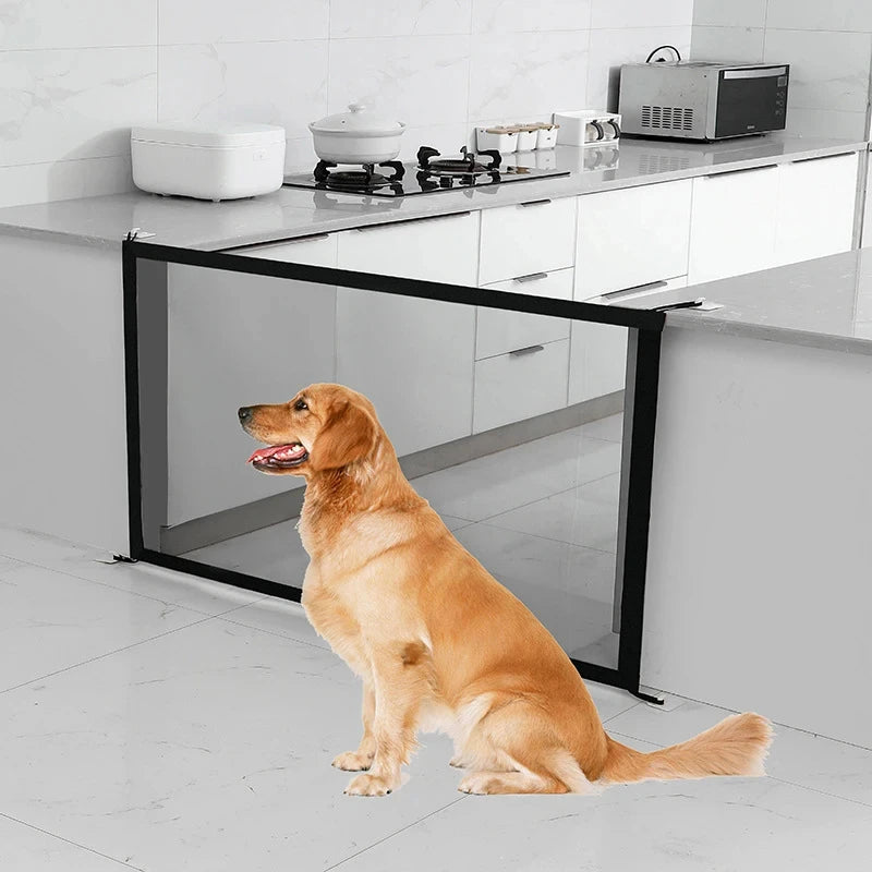 Dog Barrier Fence Folding Mesh Pet Gate for Indoor Safety