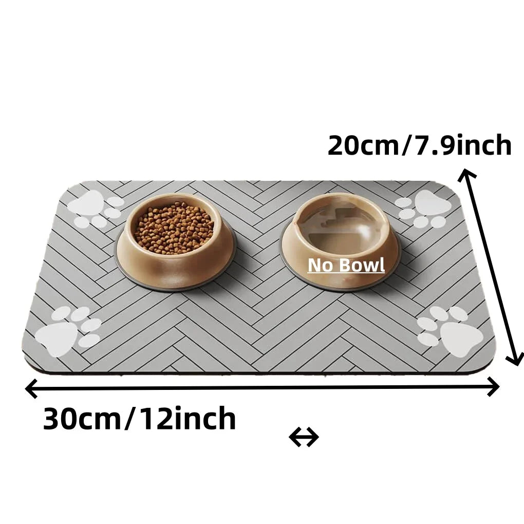 Pet Feeding Mat, Absorbent Waterproof Bowl Mat for Dogs & Cats
