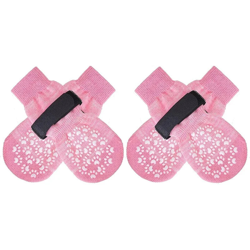Dog Socks with Straps – Anti Slip Paw Protector for Indoor Floors