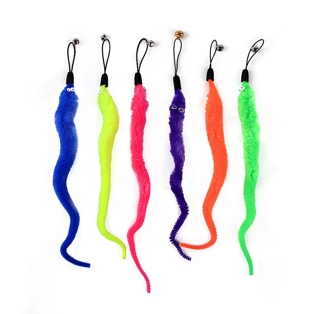 9 Pack Cat Feather Toy Replacement Heads for Interactive Play