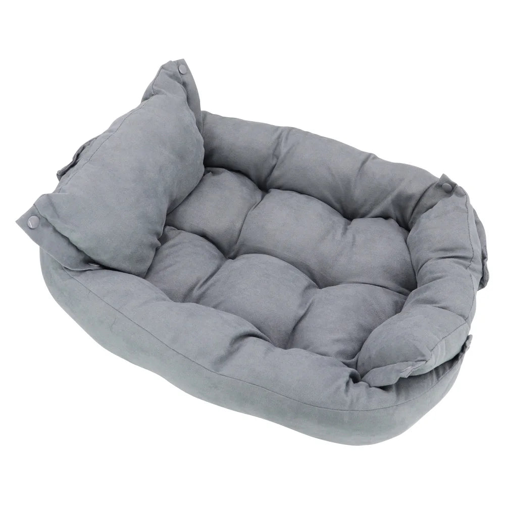 Warm Dog Sofa Bed – Thick Washable Winter Bed for Dogs & Cats