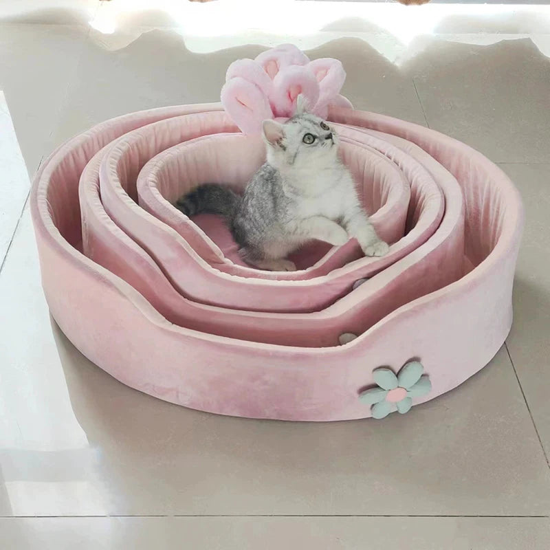 Bolster Dog Bed – Washable Soft Bed with Raised Sides & Non-Slip Base