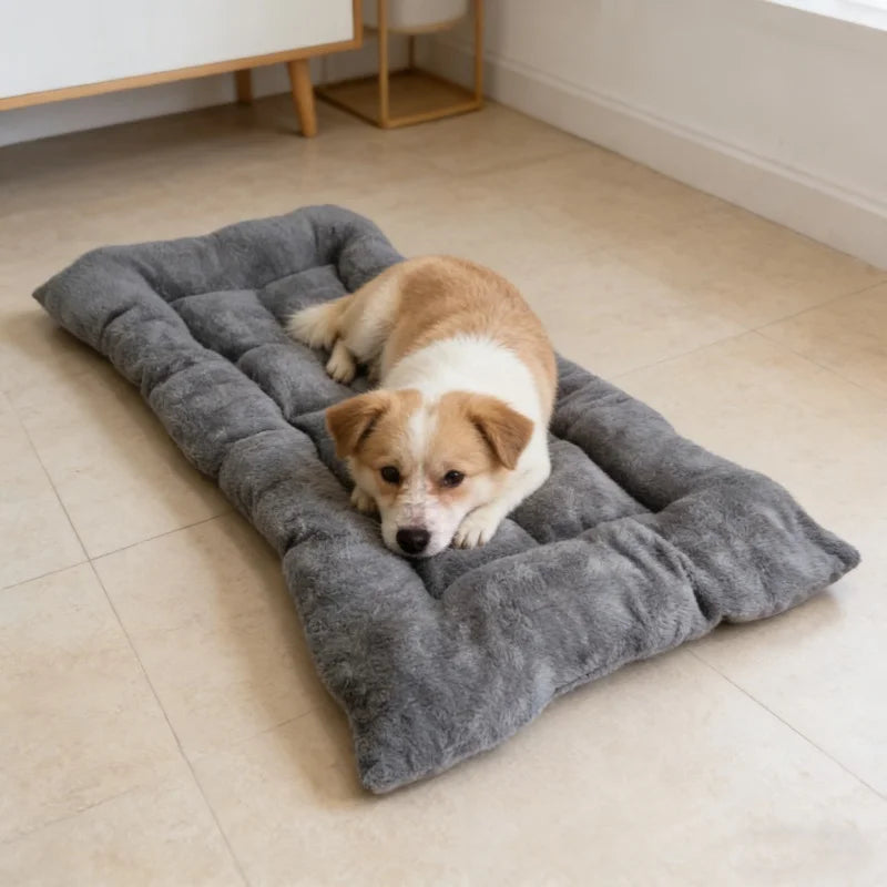 Plush Dog Bed Soft Padded Mat for Small Medium Large Dogs
