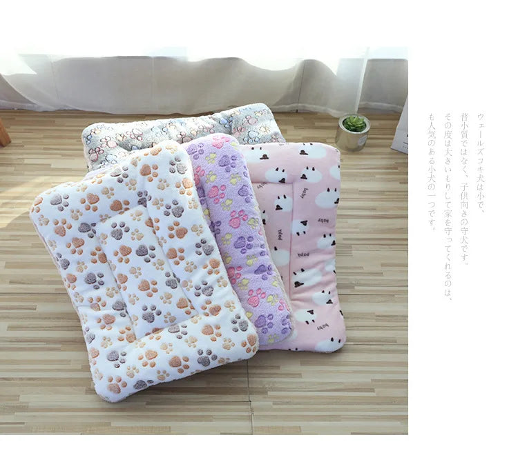 Cat Bed Mat – Double-Sided Plush Washable Bed for Cats & Small Dogs