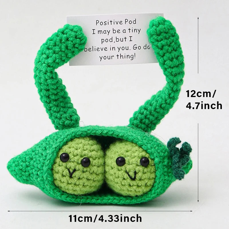 Crochet Plush Pocket Hug Doll, Handmade Mini Plush Gift
