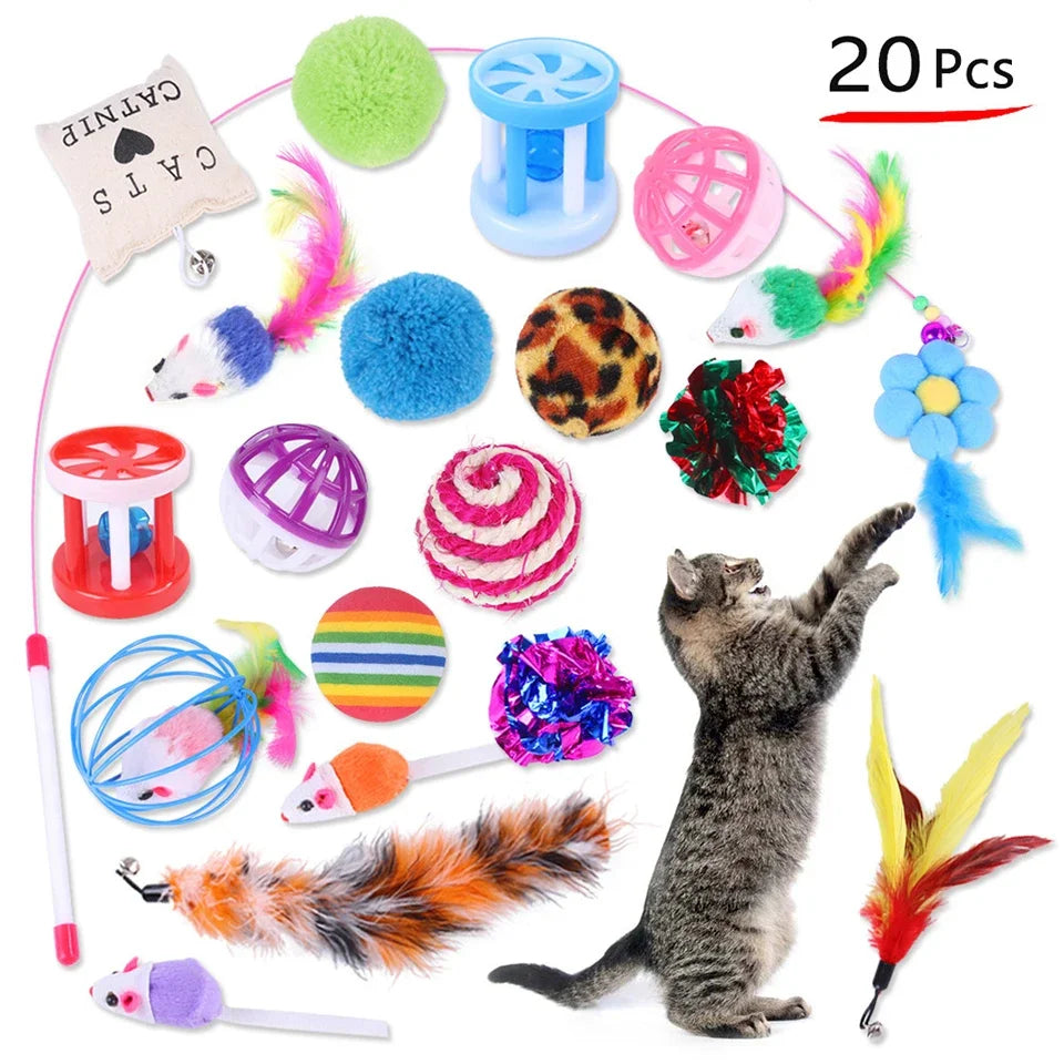 Cat Toy Set – 20 Piece Interactive Variety Toys for Cats