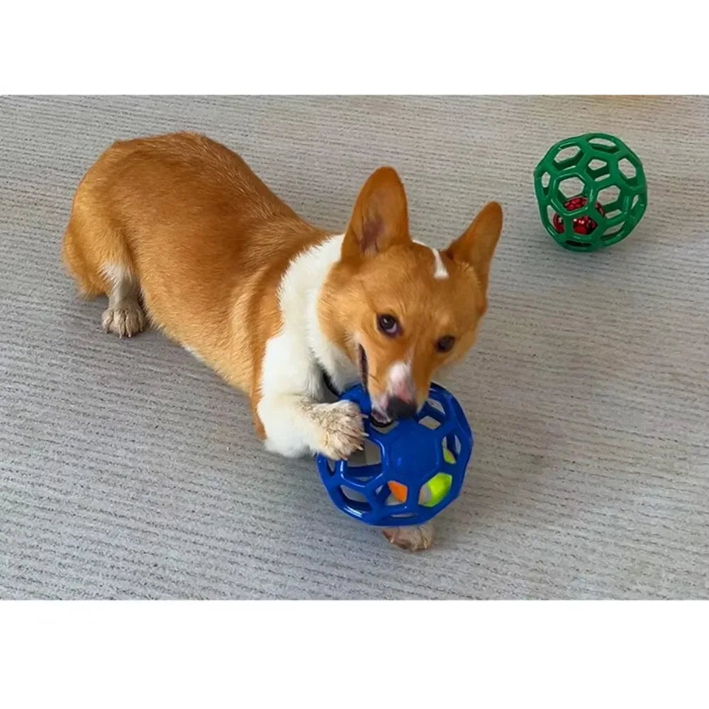 Dog Chew Toy Rubber Ball for Teeth Cleaning & Training