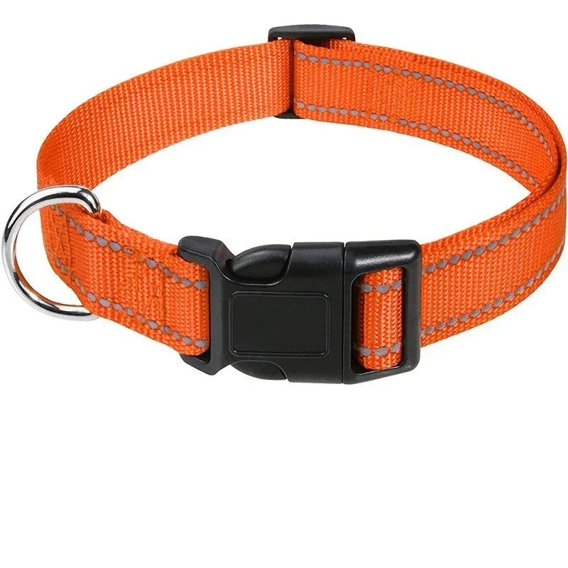 Reflective Dog Collar, Adjustable Nylon Safety Collar for Small Dogs