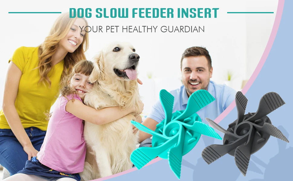 Slow Feeder Dog Bowl Insert Silicone Suction Cup Feeding Mat