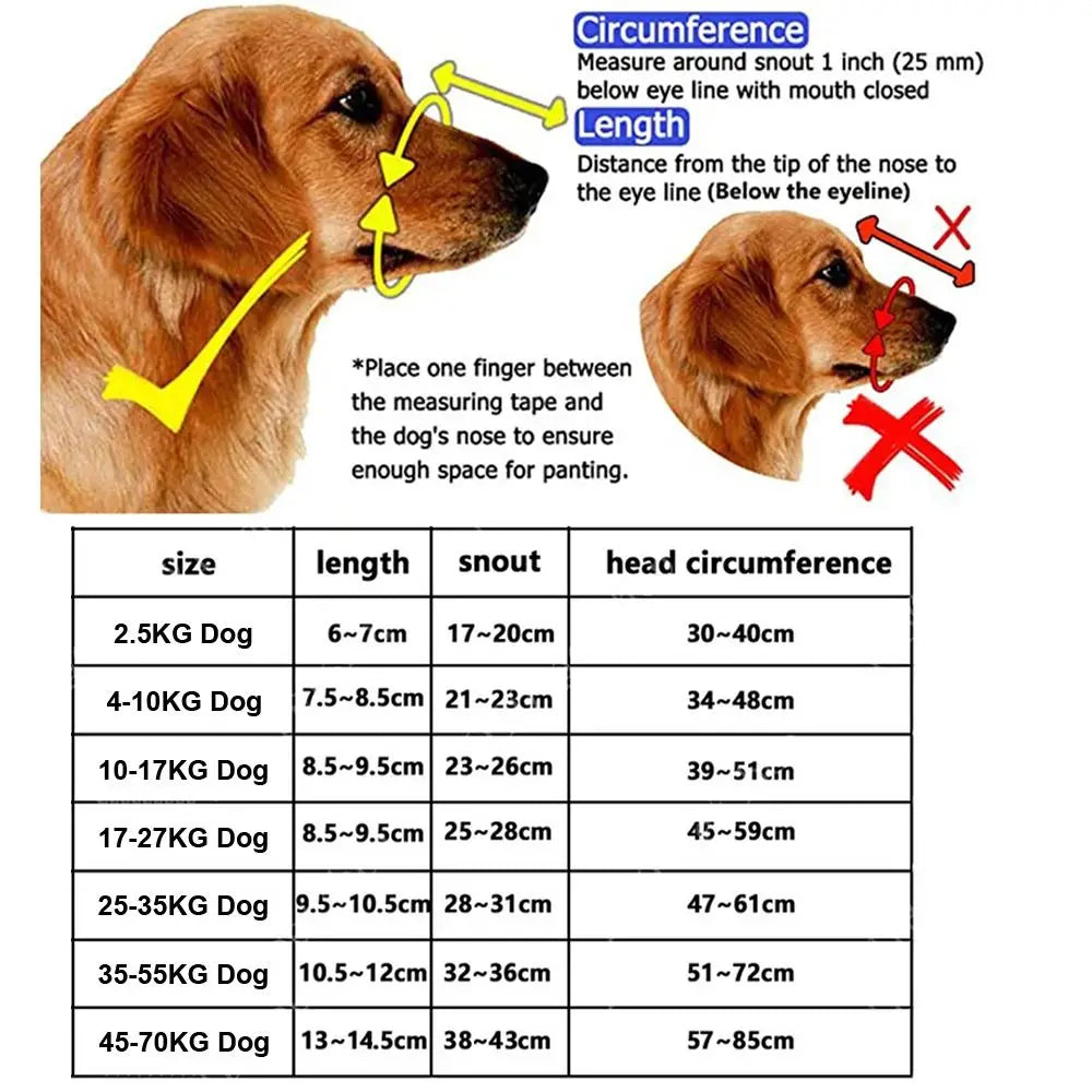 Adjustable Dog Muzzle with Reflective Strip for Drinking