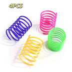 Interactive Cat Spring Toy – Colorful Plastic Jumping Toy