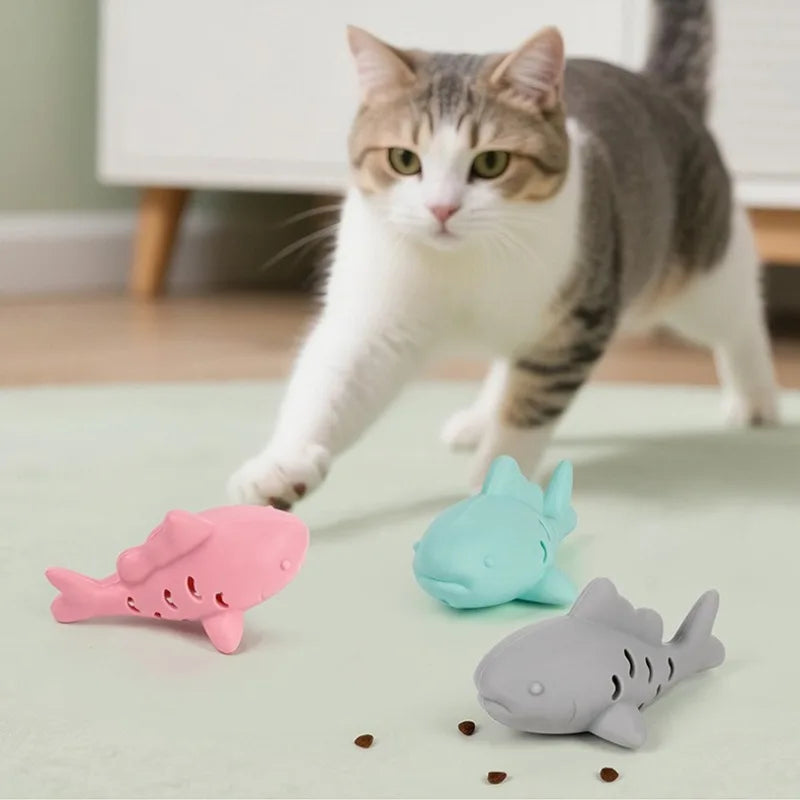 Interactive Fish Cat Toy – Silicone Chew & Treat Toy