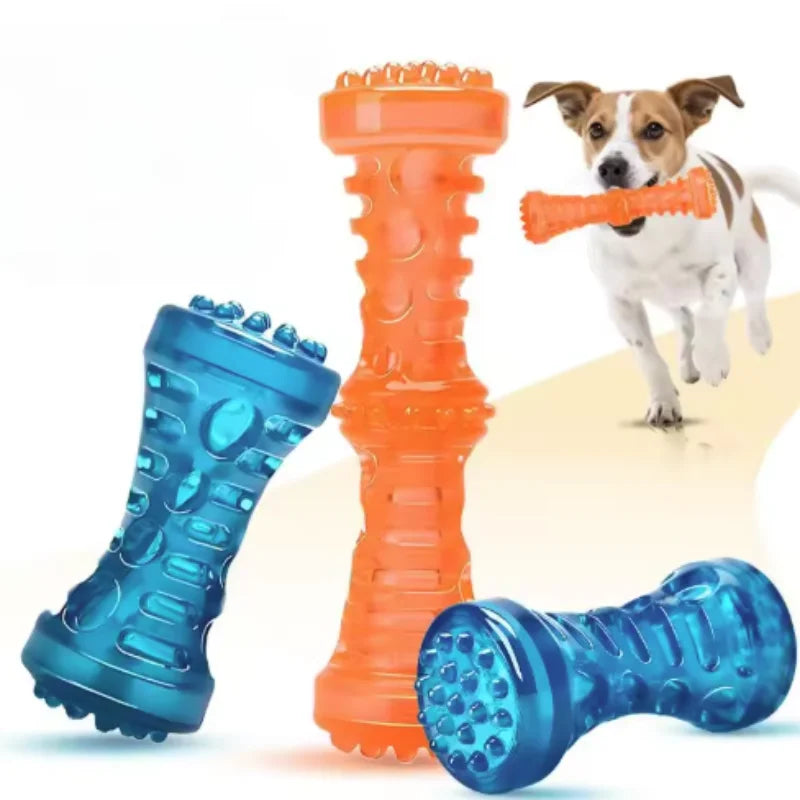 Dog Teething Toy, TPR Chew Stick & Treat Dispensing Toy