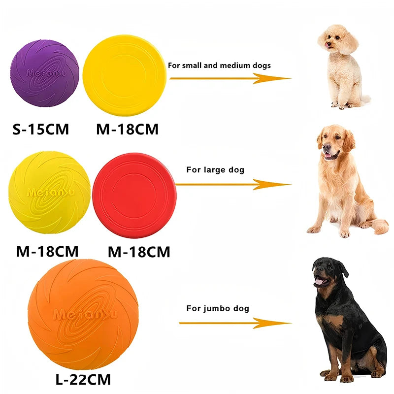 Flying Disc Dog Toy – Silicone Frisbee for Fetch & Training