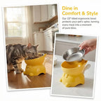 Elevated Cat Bowl – Inclined Food & Water