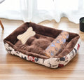 Large Dog Bed – Warm Square Pet Nest for Dogs & Cats