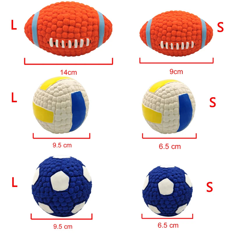 Squeaky Dog Ball – Rubber Interactive Fetch & Chew Toy