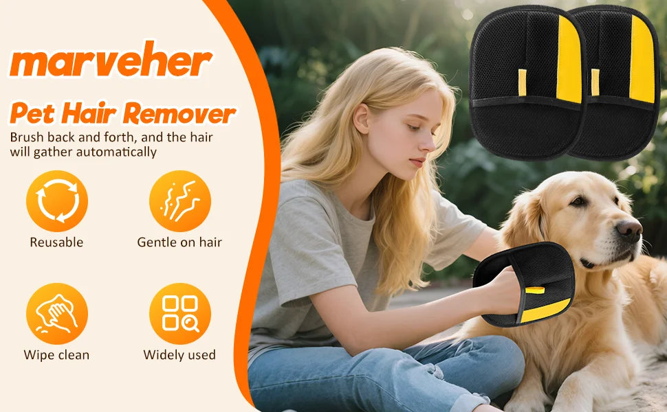 Pet Hair Remover Glove – Reusable Dog & Cat Grooming Tool