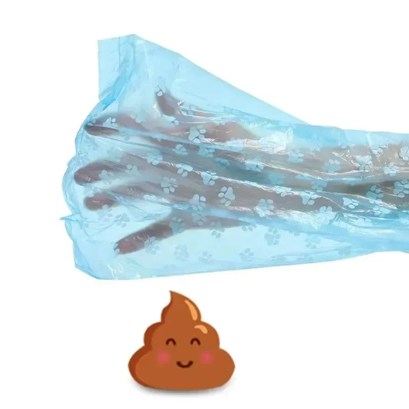 Dog Poop Bags Biodegradable Leak Proof Scented Paw Print Rolls