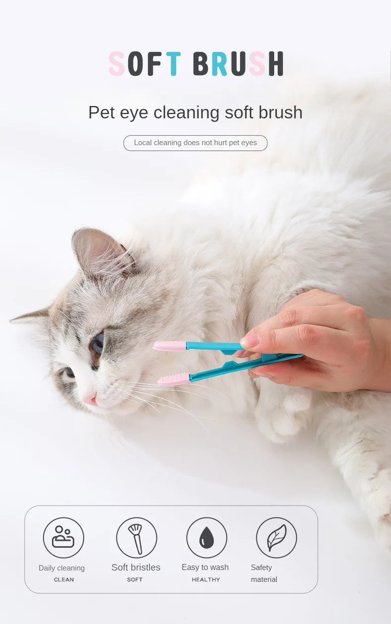 Cat Tear Stain Remover Comb Pet Eye Cleaning Brush