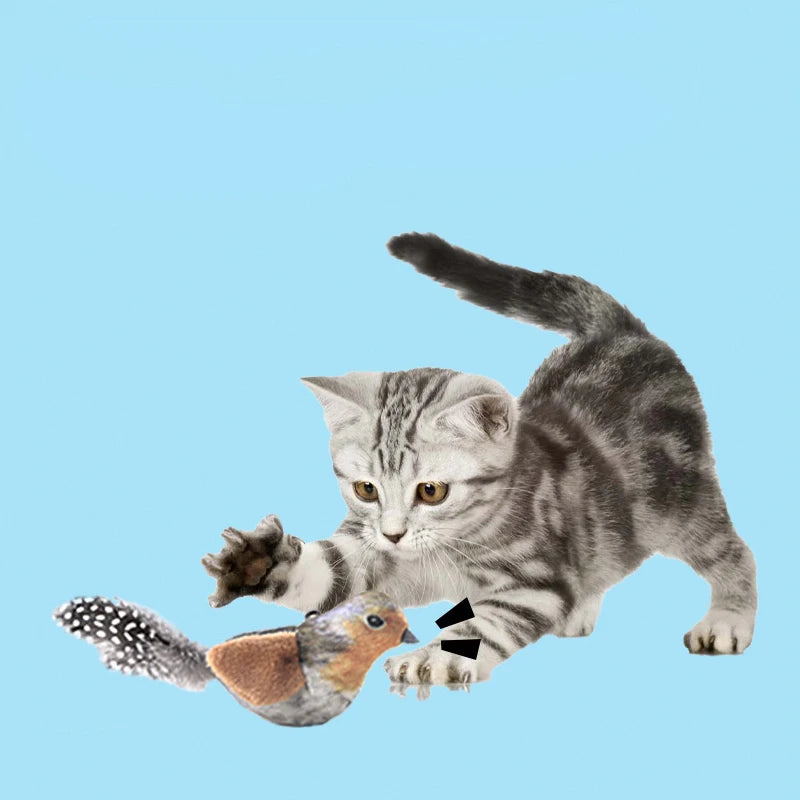 Bird Cat Toy with Catnip, Feather & Plush Design for Kittens
