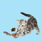 Lifelike Bird Cat Toy – Feather Plush Teaser for Kittens