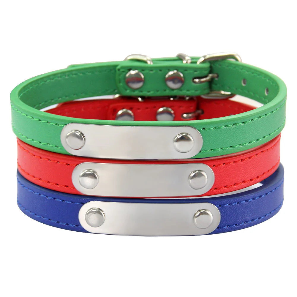 Personalized Dog Collar – Engraved Leather Pet ID Collar